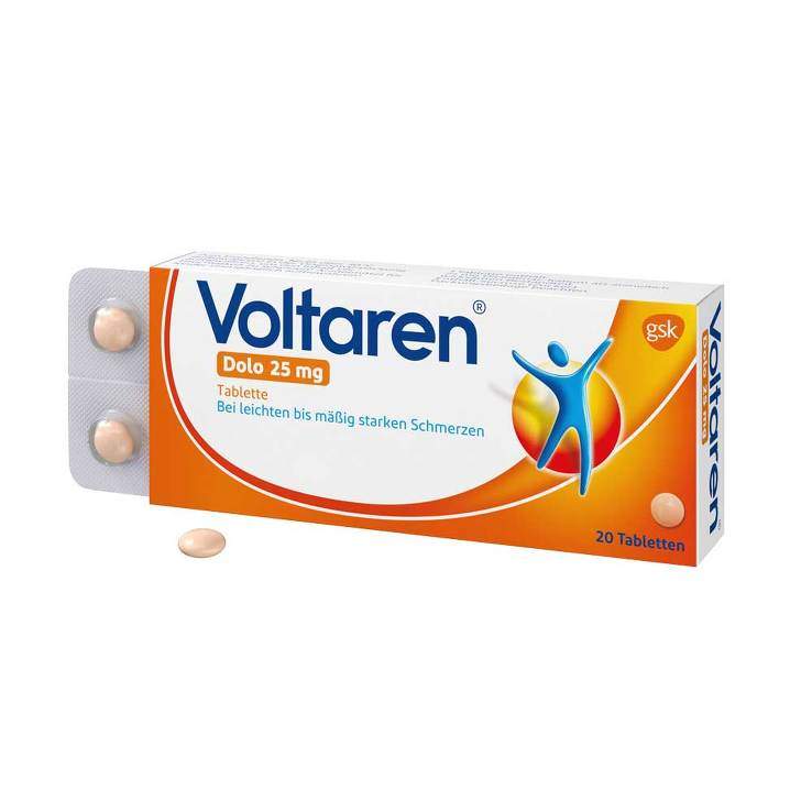 Voltaren® Dolo 25 Mg 20 überzogene Tabletten Preisvergleich